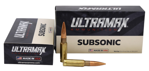 Ultramax 338 ARC Ammo 300 Grain Hollow Point Boat Tail Match Box of 20