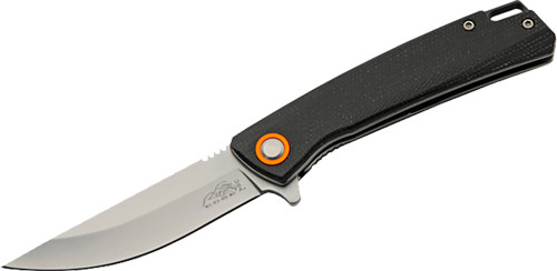 SZCO RUC 4 Inch D2 Steel Folding Knife Black Micarta Handle