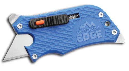 Outdoor Edge Slidewinder Folding Utility Knife Blue