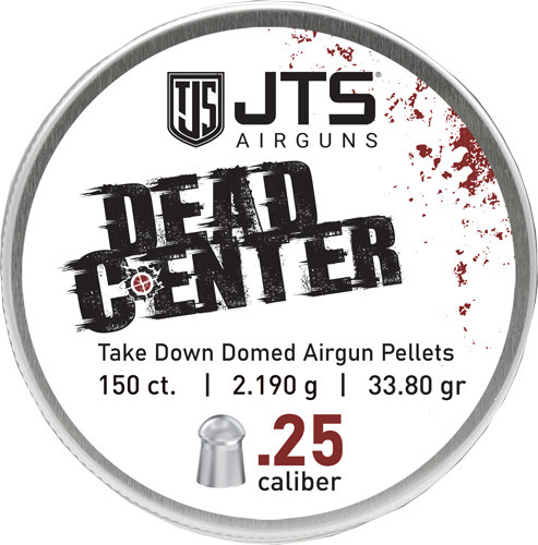 JTS Group Dead Center Domed Pellets 25 Caliber 33.80 Grain 150 Count