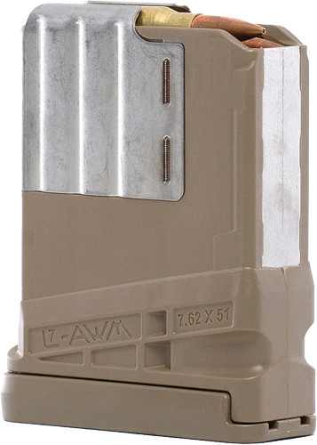Lancer L7AWM Gen 2 AR-10/SR-25 Magazine 7.62x51 NATO 5-Round FDE