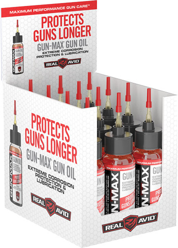 Real Avid Gun Max Gun Oil 1oz Bottle 12-Piece Display