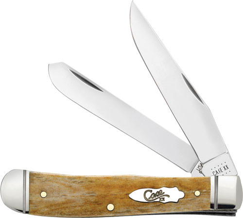 Case Knives Smooth Trapper Antique Bone 3.25" Blade with Fluted Bolsters