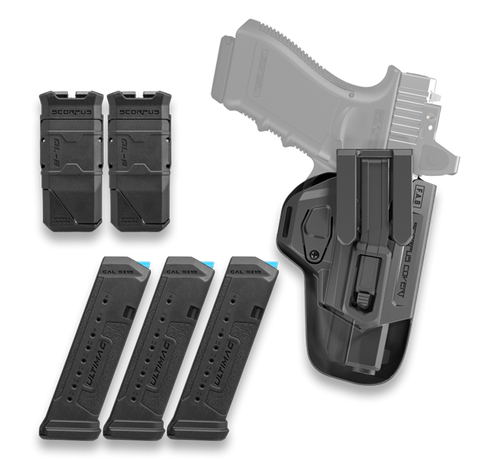 FAB Defense FX-GLOCK19KITB Complete Holster Kit for Glock 19 Black