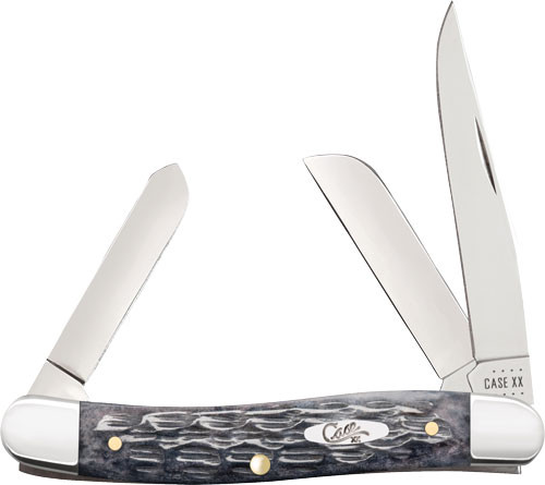 Case Knives Bone Crandall Jig Medium Stockman Pocket Knife Worn Gray