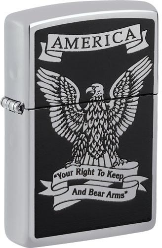 Zippo Right to Bear Arms Eagle Windproof Lighter