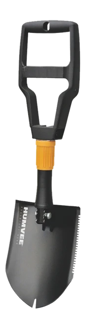 Camp Humvee Folding Shovel with Sawtooth Edge Black