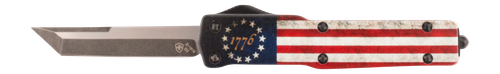 Templar Knife Premium Weighted Betsy Ross Flag Slim OTF Dagger 3.16" D2 Steel Blade