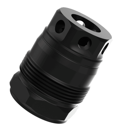 Liberty Precision Machine LPM-2011 Baby Bell Muzzle Brake Black Stainless Steel 1/2x28 Threads