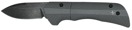 Templar Knife Cali Auto Assist 1.90" Folding Drop Point Plain D2 Steel Blade, 3.56" Gunmetal Anodized Aluminum Handle