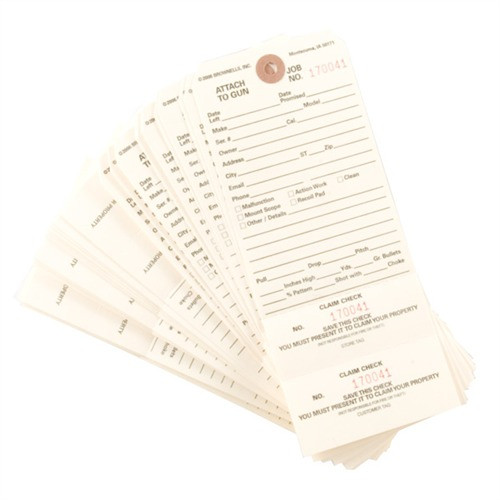 Brownells Double-Stub Claim Checks 1000 Pack