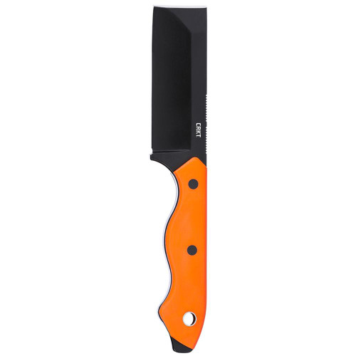 CRKT Razel Fixed Blade Knife 3" Chisel Blade Orange G10 Handle
