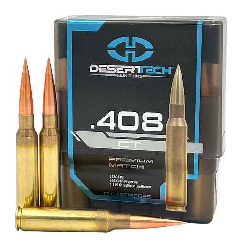 Desert Tech DTM 408 CheyTac 446 Grain Ammunition 10 Rounds