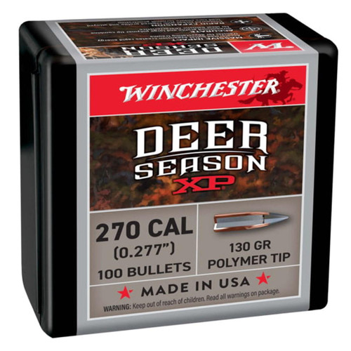 Winchester 270 Caliber 130 Grain Deer Season XP Polymer Tip Box of 100