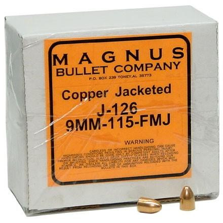 Magnus Bullet 9mm 115 Grain Full Metal Jacket Box of 500