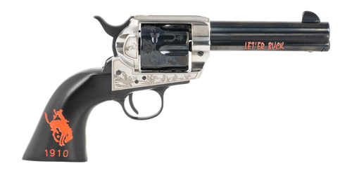 Pietta 1873 Great Western II Pendleton Round-Up 45 Colt 4.75" Blued Engraved 6-Round