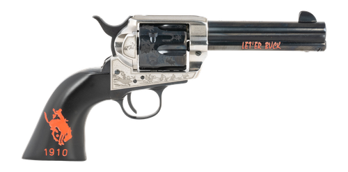 Pietta 1873 Great Western II Pendleton Round-Up 45 Colt 4.75" Blued Engraved 6-Round