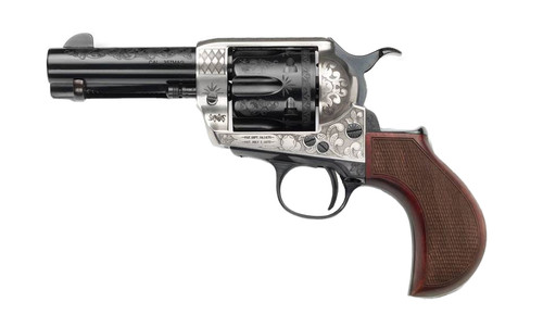 Pietta Alchimista Jr 357 Magnum 3.5" Silver/Blue Engraved 6-Round