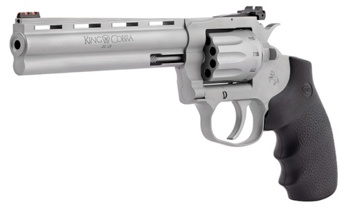 Colt King Cobra 22 LR 6" Matte Stainless Steel Hogue Grips 10-Round