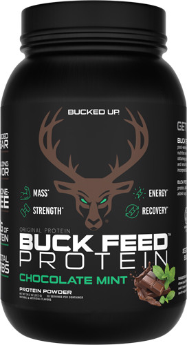 Bucked Up Buck Feed Original Protein Powder Chocolate Mint 30 Servings