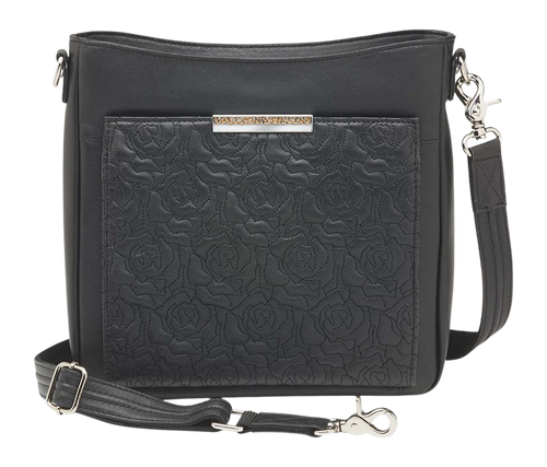 Gun Tote'n Mamas GTM-98LMB/BK Slim Crossbody Purse Lambskin Black