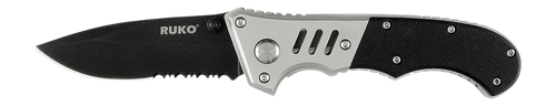 RUKO RUK0128SET Tactical/Traditional Combo Set Pakawood Folding Knife 440A Steel
