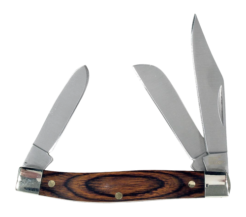 RUKO 440A Folding Knife 3-5/16" Pakawood Handle