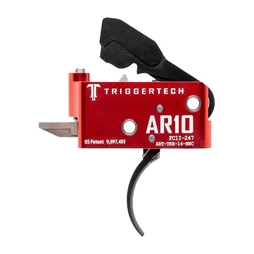 Triggertech AR-10 .308 Diamond Trigger, Black, Curved, Two-Stage