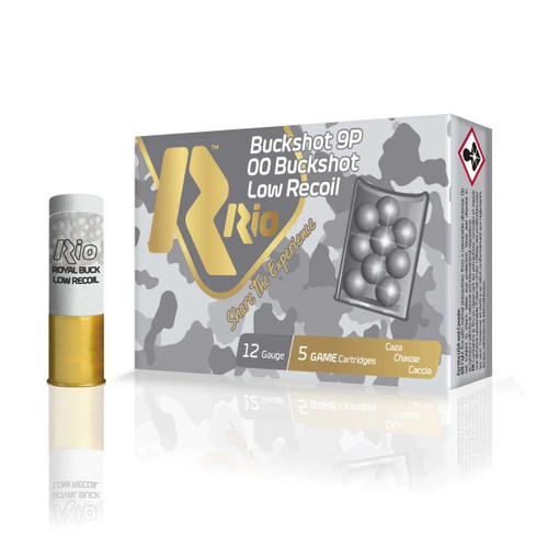 Rio Royal Buck 12 Gauge Ammo 2 3/4" #00 Buckshot 5 Rounds