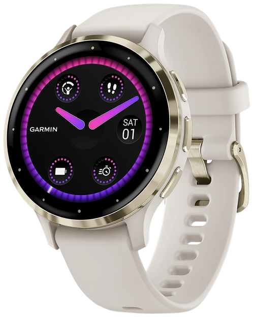 Garmin Venu 3S Smartwatch Ivory with Soft Gold