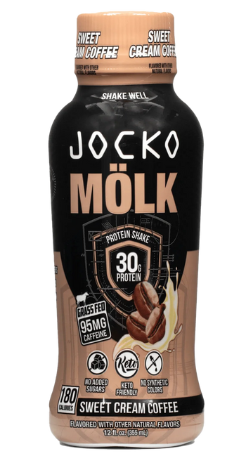 Jocko Fuel Molk Sweet Cream Coffee Protein Shake 12oz (12-Pack)