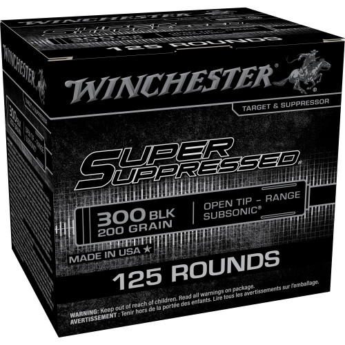 Winchester Super Suppressed 300 Blackout Ammo 200 Grain Full Metal Jacket Box of 125