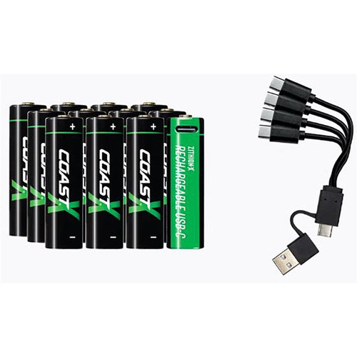 Coast Products ZXAA Rechargeable Battery 12-Pack