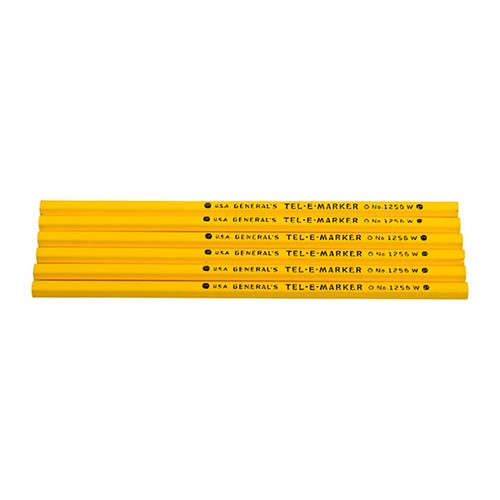 Brownells Mark-On Anything Pencils Yellow 6-Pack