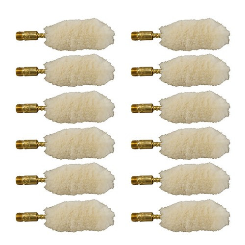 Brownells Wool Bore Mop 12 Gauge - 12 Pack