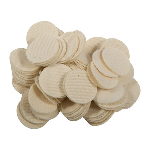Brownells Heavy Duty Cotton Round Patches 1.25" .30-.35 Cal 100-Pack