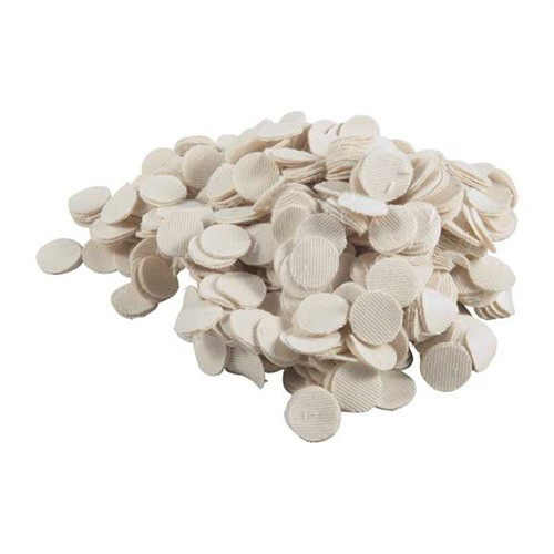 Brownells Heavy Duty Cotton Round Cleaning Patches .22-.25 Cal 7/8" - 1000 Pack