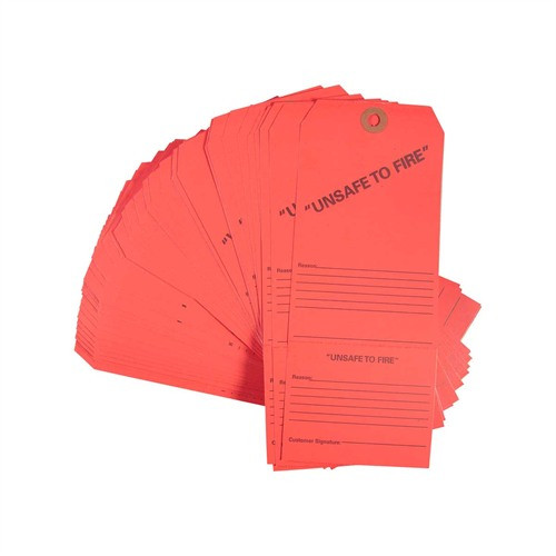 Brownells Unsafe to Fire Tags 50-Pack