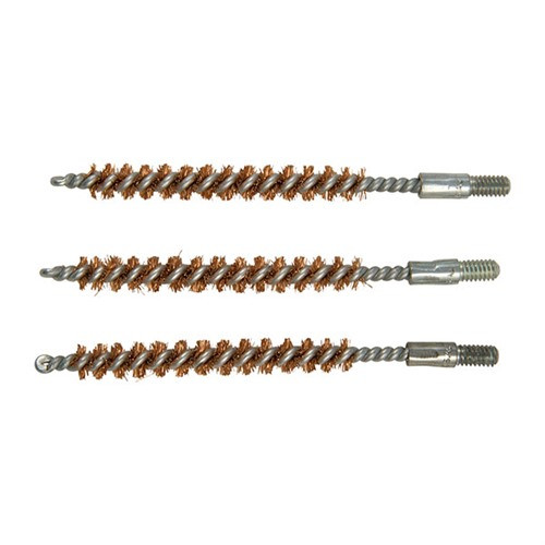 Brownells Double-Tuff Bronze Rifle Bore Brush 6mm/.243 - 3 Pack