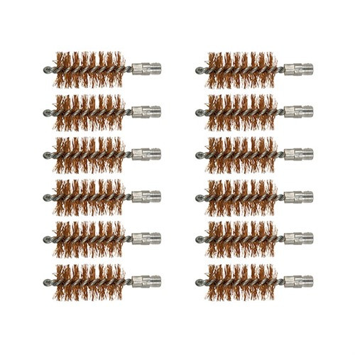 Brownells Double-Tuff Bronze Shotgun Bore Brush 10 Gauge - 12 Pack