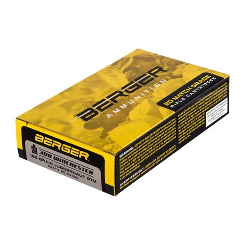 Berger Bullets 308 Winchester Ammo 185 Grain OTM Box of 20