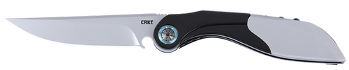 CRKT Nucleus Pocket Knife 3.19" Wharncliffe Sandvik 12C27 Bead Blasted Blade Stainless Steel with G-10 Scales Handle Black/Red