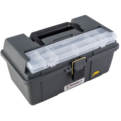 Brownells Classic All-Purpose Tool Box 15x7.5x5 Gray ABS Polymer