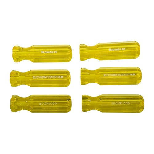 Brownells L4 Molded Plastic Tool Handle Yellow 3.75" - 6 Pack