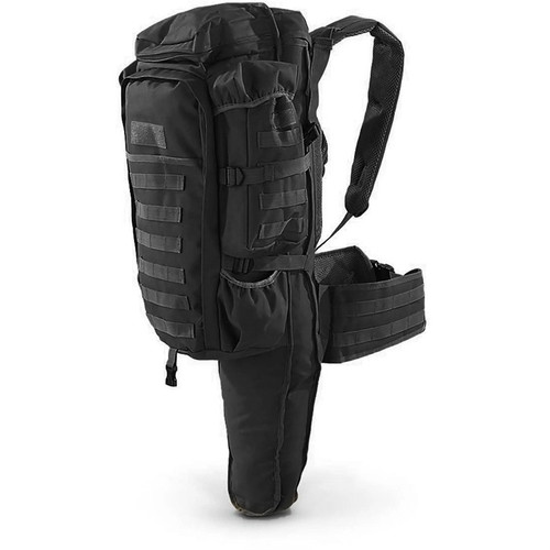 Tactical Assault Bag with Rifle Holder - Black