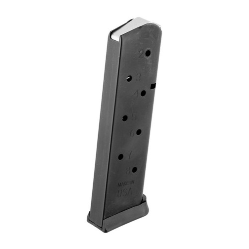 Brownells Gen 2 1911 Magazine .45 ACP 8-Round Black Stainless Steel