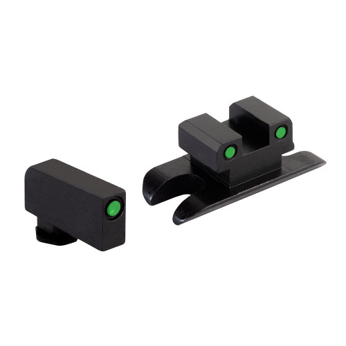 Ameriglo Optic Compatible Tritium Sight Set for Glock 43X/48 A-Cut Green with Black Outline