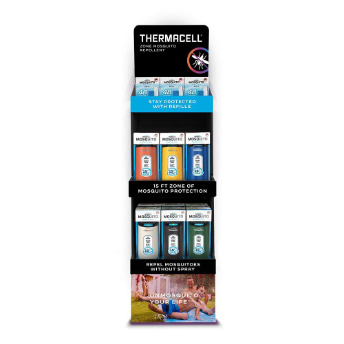 Thermacell Patio Shield Mosquito Repeller & Refill Floor Stand Display - 6-Color Mixed
