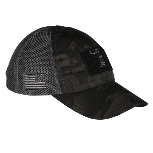 Nine Line Apparel Dark American Made Mesh Back Hat with Dropline