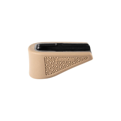 Hogue OverMolded Rubber Grip Extension Base Pad for Glock 43 6-Round Magazines FDE